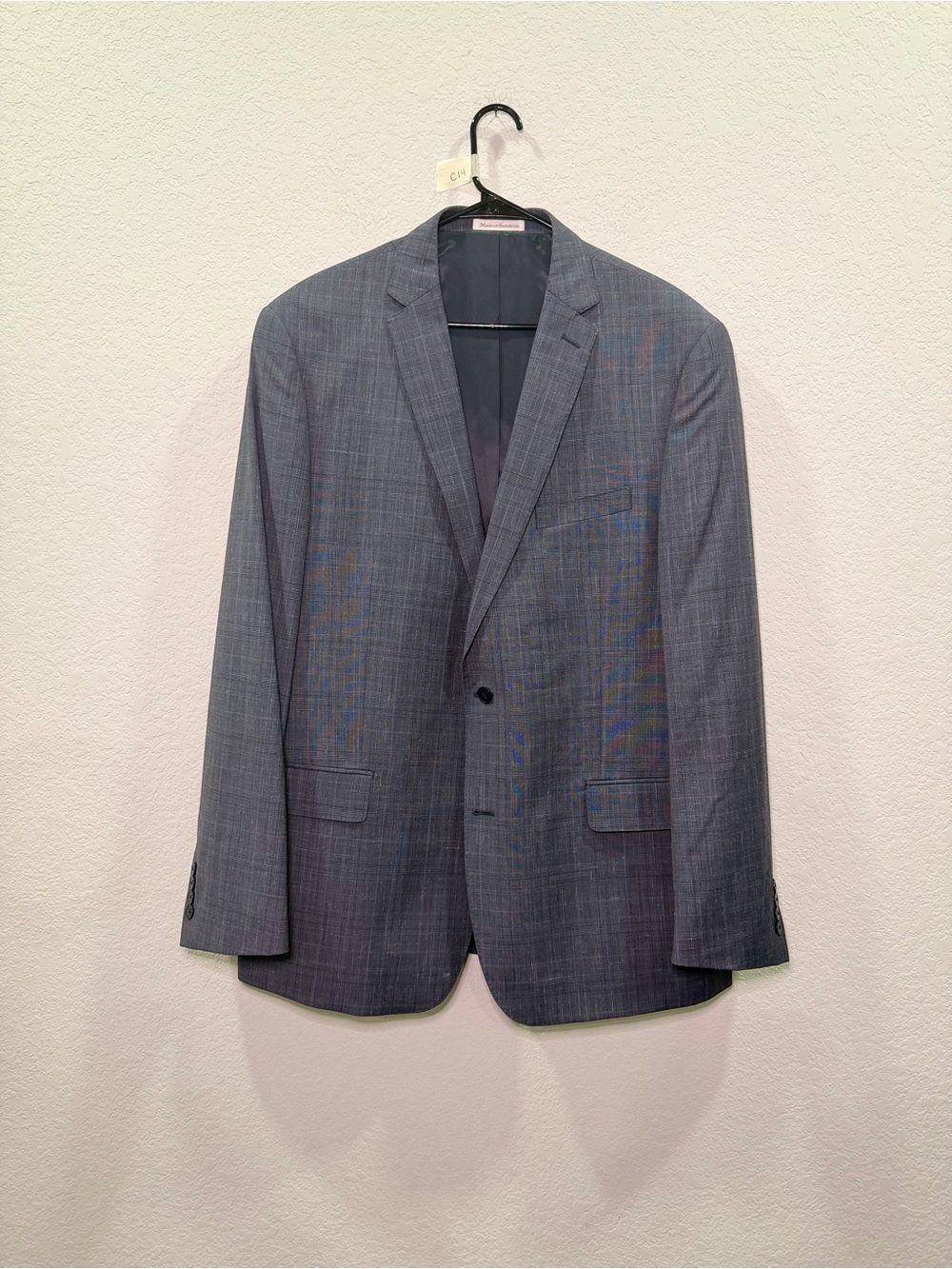 NEW Ralph Lauren Men's Blue/Gray Plaid Single-Breasted Blazer - 48L